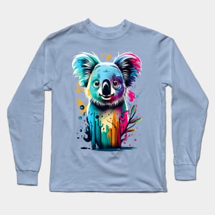 Koala Bear Colourful - Cute Koala Bear Artwork Long Sleeve T-Shirt